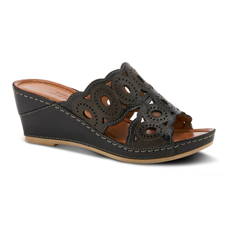 スプリングステップ レディース シューズ サンダル Spring Step Labarnas Women's Wedge Sandals Black ブラック