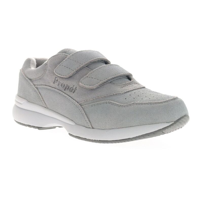 労働者階級愛玩動物 レディース シューズ スニーカー なめし革 Propetour Walker Women\u0027s Leather Sneakers Gray Suede 薄墨色