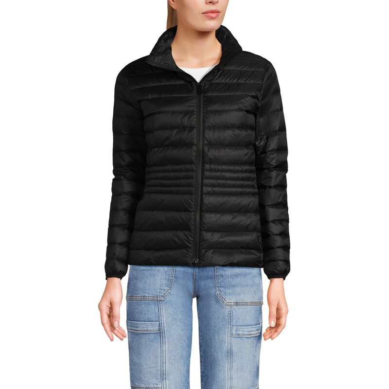 ランズエンド レディース アウター ジャケット・ブルゾン ダウン Women's Lands' End Wanderweight Midweight Down Jacket Black ブラック