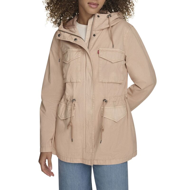 リーバイス レディース アウター ジャケット・ブルゾン Women's Levi's Lightweight Hooded Anorak Military Jacket Light Pink ピンク