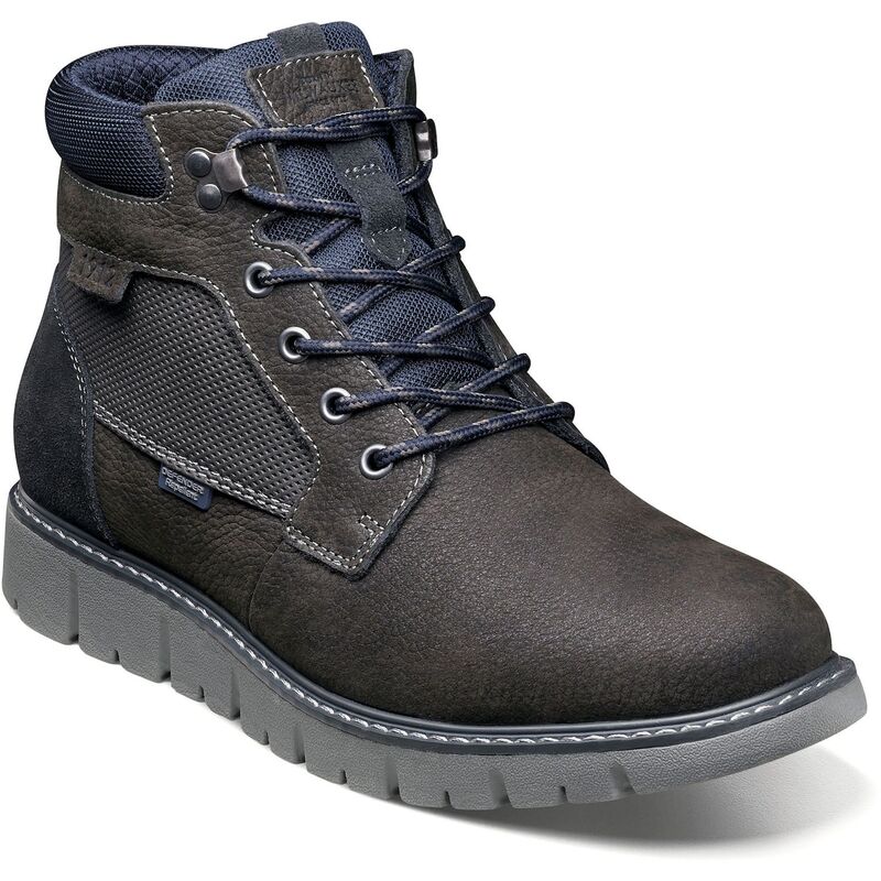 ノンブッシュ メンズ シューズ ブーツ・レインブーツ アンクル レザー Nunn Bush Karnak Men Leather Plain Toe Ankle Boots Charcoal チャコール