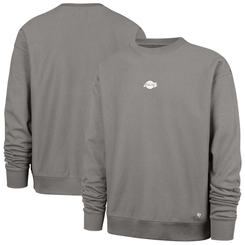フォーティセブンブランド メンズ トップス Tシャツ クルーネック スウェット 47 Brand Men's '47 Gray Los Angeles Lakers Offside Foundation Crew Neck Sweatshirt Lak Grey グレー