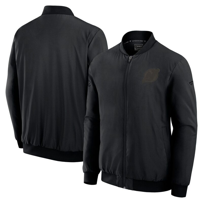 ファナティクス メンズ アウター ジャケット・ブルゾン ジャージー Men's Fanatics Black New Jersey Devils Authentic Proad Lightweight Full-Zip Bomber Jacket Nhl Black ブラック