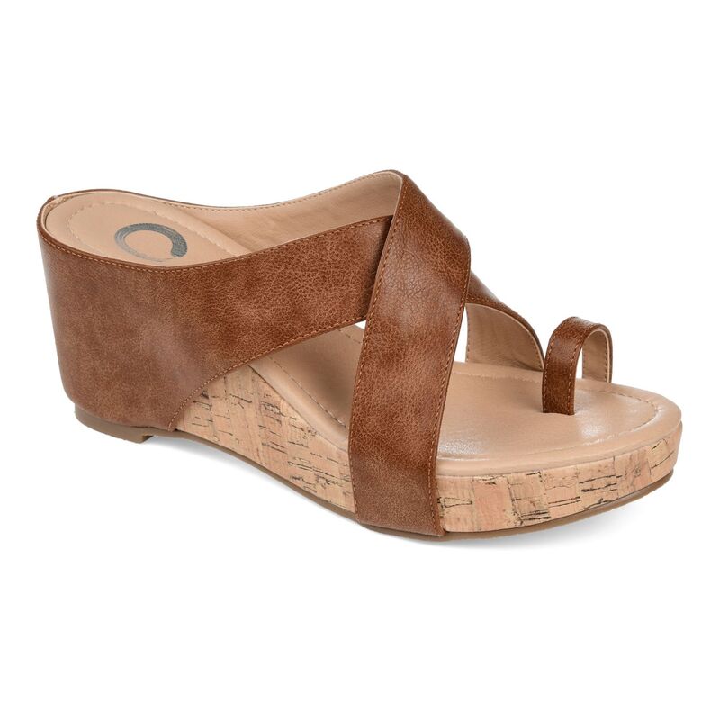 ジャーニー レディース シューズ サンダル Journee Rayna Women's Wedge Sandals Brown ブラウン