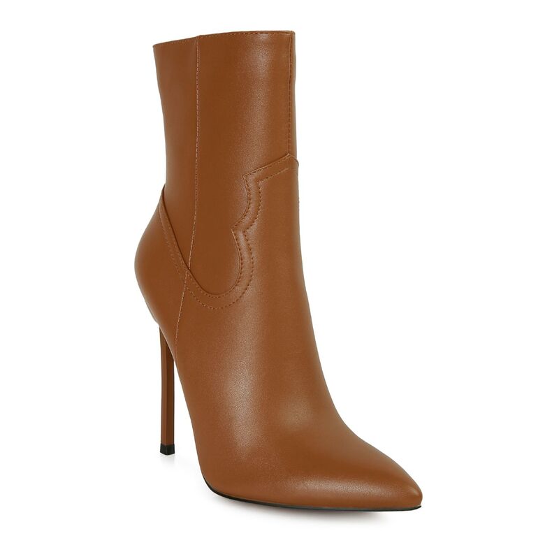 ロンドンラグ レディース シューズ ブーツ・レインブーツ アンクル ヒール London Rag Jenner Women's Heeled Ankle Boots Mocca