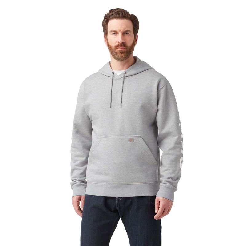 ディッキーズ メンズ トップス Tシャツ ロゴ パーカー Men's Dickies Waterepellent Logo-Sleeve Hoodie Heather Grey グレー
