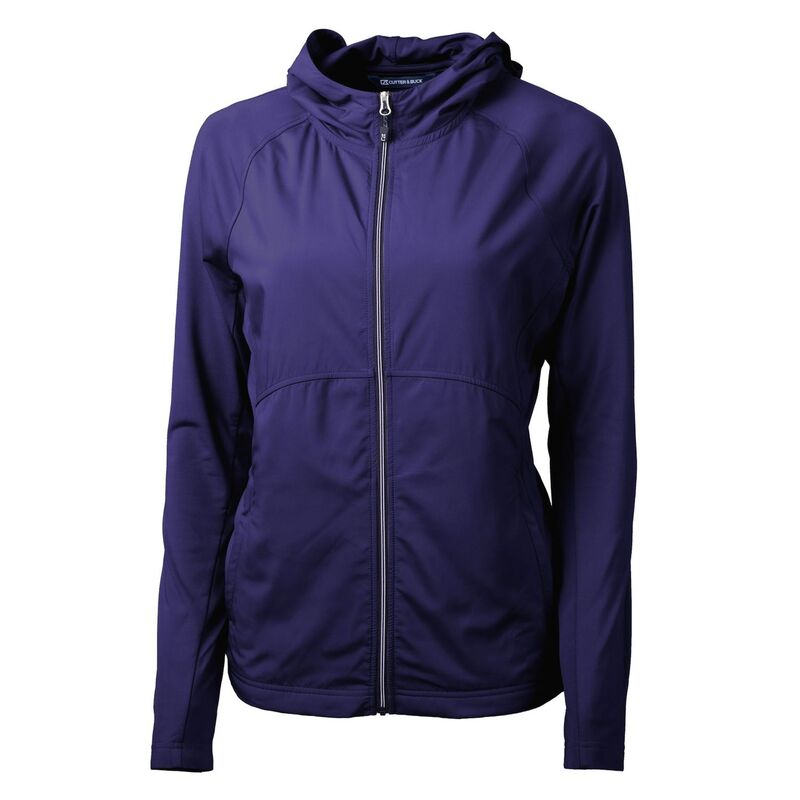 カッターアンドバック レディース アウター ジャケット・ブルゾン ニット Cutter \u0026 Buck Adapt Eco Knit Hybrid Recycled Womens Full Zip Jacket College Purple パープル