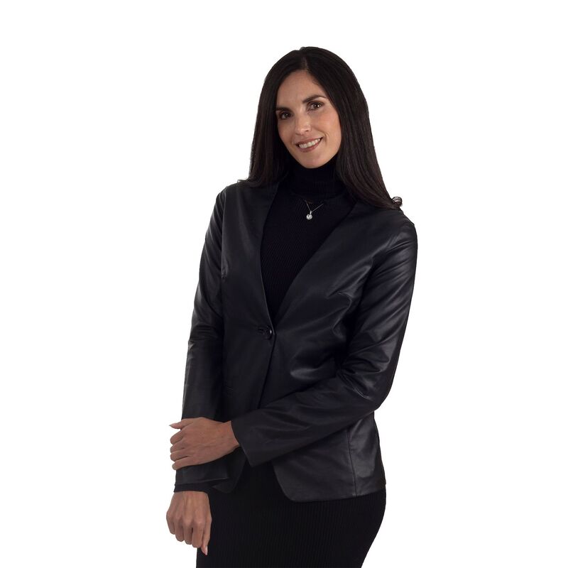 ナインウェスト レディース アウター ジャケット・ブルゾン Vネック ブレザー Women Nine West Single-Button V-Neck Blazer Black ブラック