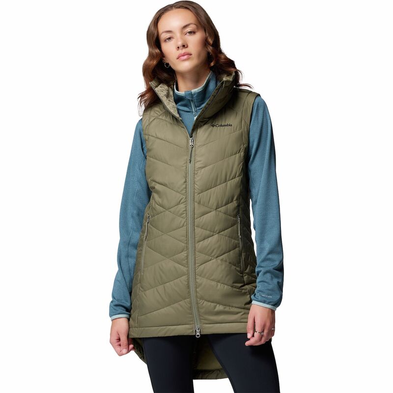 コロンビア レディース アウター 上衣・上衣 限りない Women\u0027s Columbia Heavenly II Long Vestone Green 緑であること