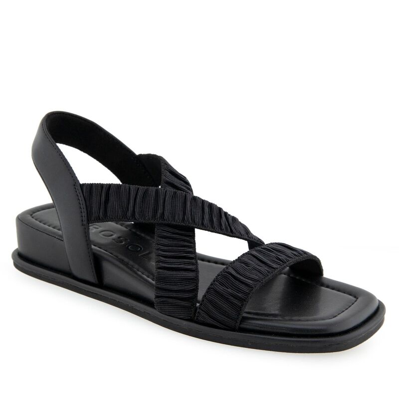 エアロソールズ レディース シューズ サンダル Aerosoles Bora Women's Elastic Slingback Sandals Black ブラック
