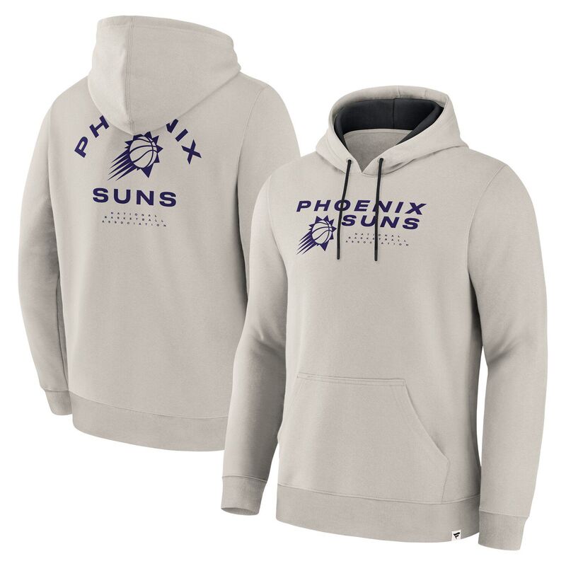 ファナティクス メンズ トップス Tシャツ パーカー Men's Fanatics Off White Phoenix Suns Crossover Collection Blocked Shot Premium Pullover Hoodie Phx Beige ベージュ｜ReVida 店