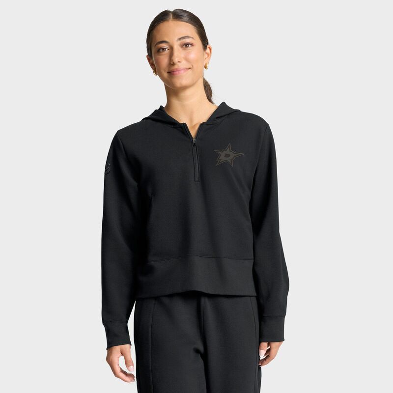 ファナティクス レディース トップス Tシャツ パーカー Women's Fanatics Black Dallastars Authentic Proad Tri-Blend Quarter-Zip Hoodie Str Black ブラック