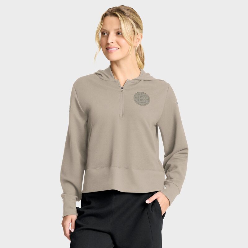 ファナティクス レディース トップス Tシャツ パーカー Women's Fanatics Tan Boston Bruins Authentic Proad Tri-Blend Quarter-Zip Hoodie Bsb Multi マルチカラー