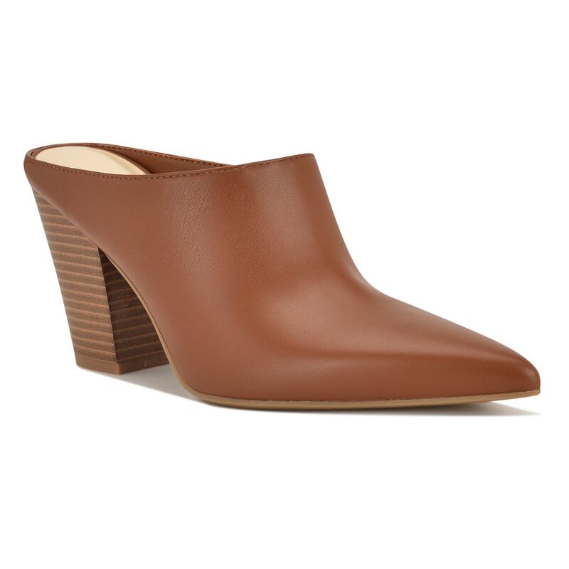 ナインウェスト レディース シューズ パンプス ヒール Nine West Andora Women's Pointy Toe Slip-On Heeled Mules Cognac