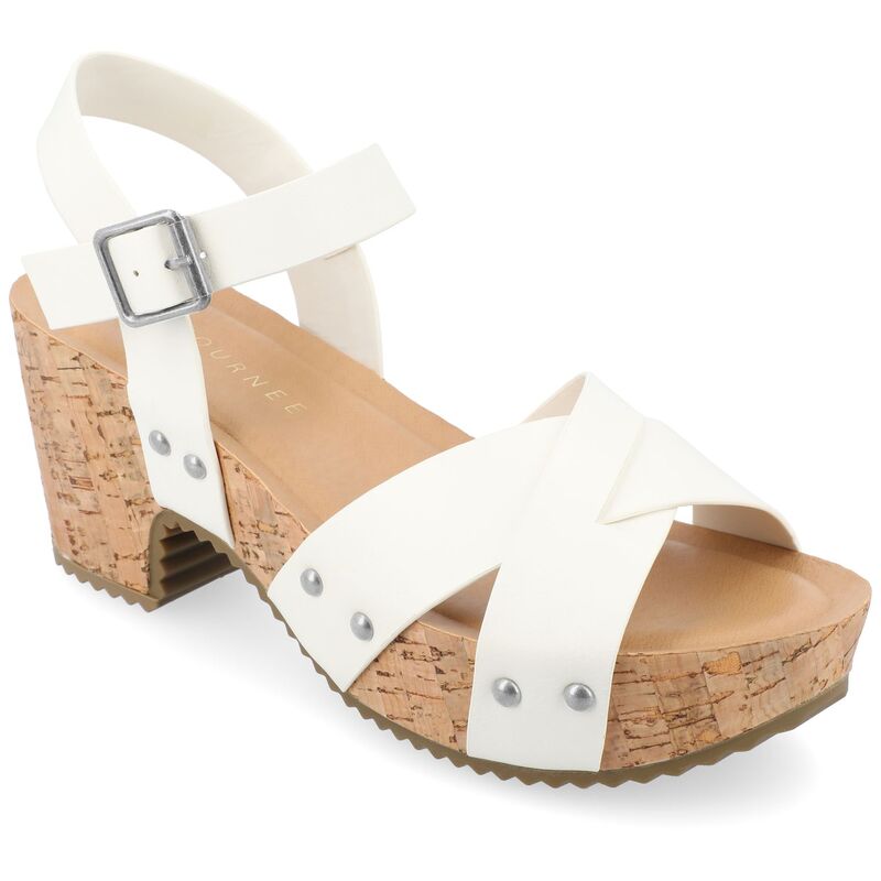 ジャーニー レディース シューズ サンダル プラットフォーム Journee Valentina Women's Platform Sandals White ホワイト 18,186円