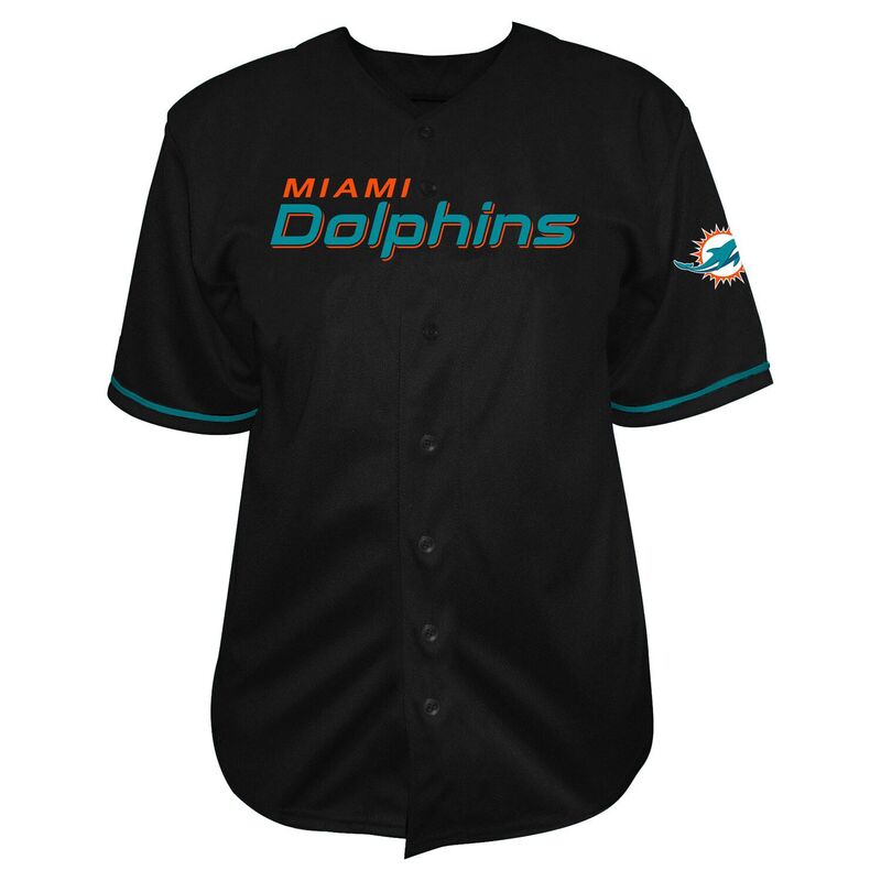 プロファイル メンズ トップス Tシャツ トール ジャージー Men's Profile Black Miami Dolphins Big & Tall Pop Full-Button Jersey Dol Black ブラック｜ReVida 店