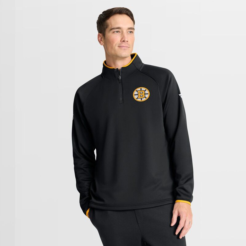 ファナティクス メンズ トップス Tシャツ Men's Fanatics Black Boston Bruins Authentic Pro Rink Raglan Quarter-Zipullover Bsblack ブラック