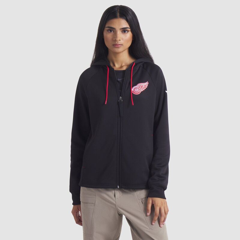 ファナティクス レディース アウター ジャケット・ブルゾン パーカー Women Fanatics Black Detroit Red Wings Authentic Pro Rink Raglan Full-Zip Hoodie Rdw Black ブラック