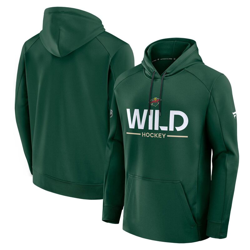 ファナティクス メンズ トップス Tシャツ パーカー Men's Fanatics Green Minnesota Wild Authentic Pro Rink Hoodie Wld Green グリーン