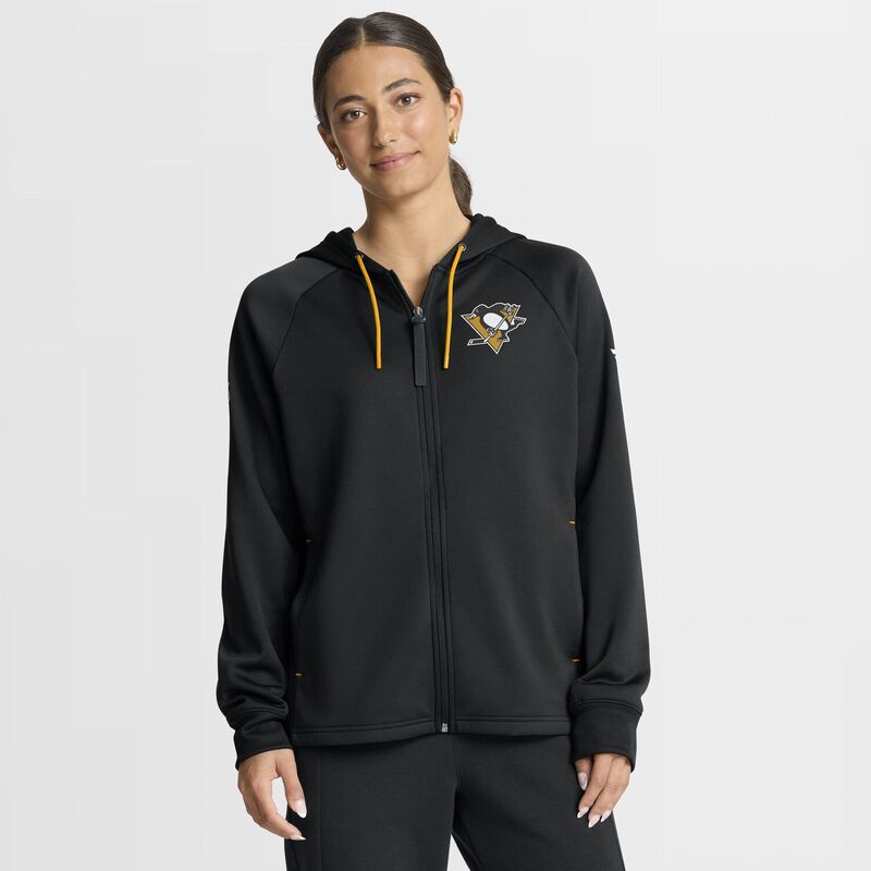 ファナティクス レディース アウター ジャケット・ブルゾン パーカー Women Fanatics Black Pittsburgh Penguins Authentic Pro Rink Raglan Full-Zip Hoodie Png Black ブラック