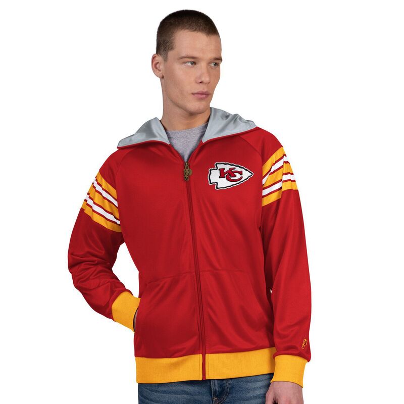 アンブランデッド メンズ アウター ジャケット・ブルゾン Unbranded Men Pro Playered/Gold Kansas City Chiefs Helmet Full-Zip Hooded Track Jacket Chf Red レッド