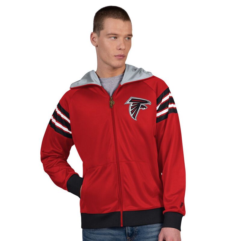 アンブランデッド メンズ アウター ジャケット・ブルゾン Unbranded Men's Pro Playered/Black Atlanta Falcons Helmet Full-Zip Hooded Track Jacket Fal Red レッド