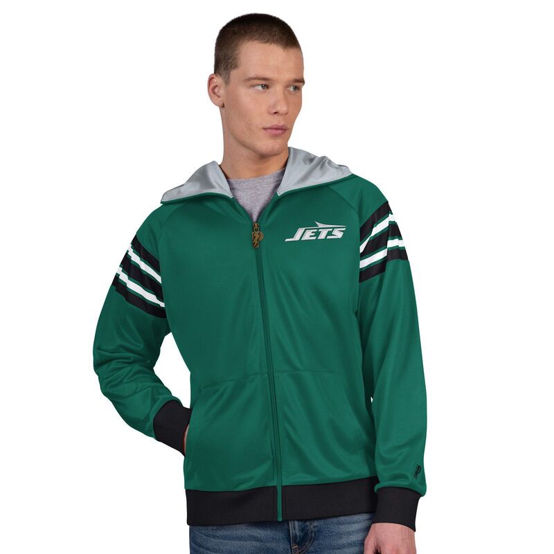 アンブランデッド メンズ アウター ジャケット・ブルゾン Unbranded Men's Pro Player Green/Black New York Jets Helmet Full-Zip Hooded Track Jacket Jet Green グリーン