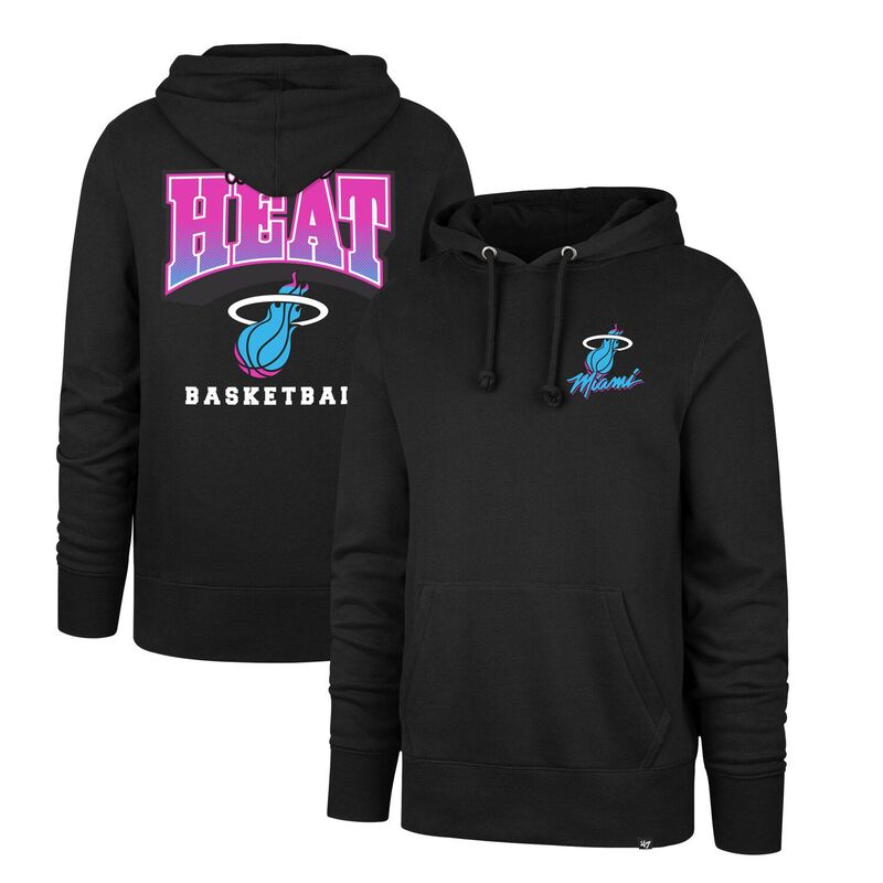 フォーティセブンブランド メンズ トップス プルオーバー パーカー 47 Brand Men\u0027s \u002747 Black Miami Heat 2025/26 City Edition Jab Step Headline Hoodie Hea Black 黒いこと