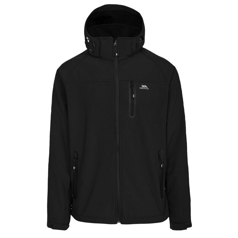 トレスパス メンズ アウター ジャケット・ブルゾン Trespass Mens Accelerator II Waterproof Softshell Jacket Black ブラック