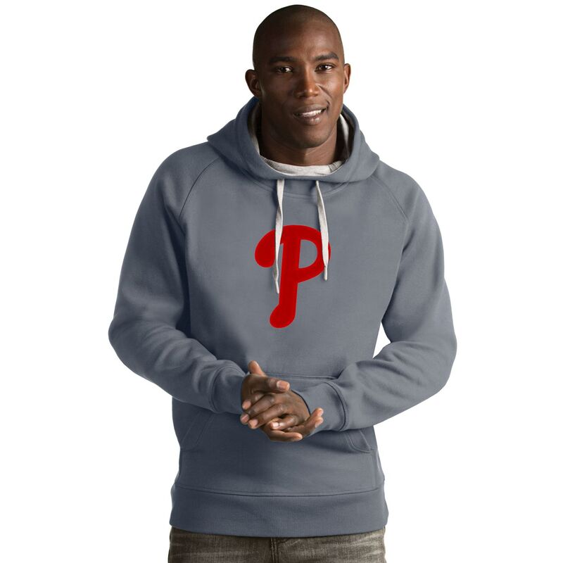 アンティグア メンズ トップス Tシャツ ロゴ パーカー Men's Antigua Philadelphia Phillies Victory Logo Hoodie Phl Gray グレー 14,415円