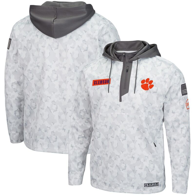 コロシアム メンズ トップス Tシャツ パーカー Men's Colosseum Arcticamo Clemson Tigers OHT Military Appreciation Quarter-Zip Hoodie Clmulti マルチカラー 15,961円