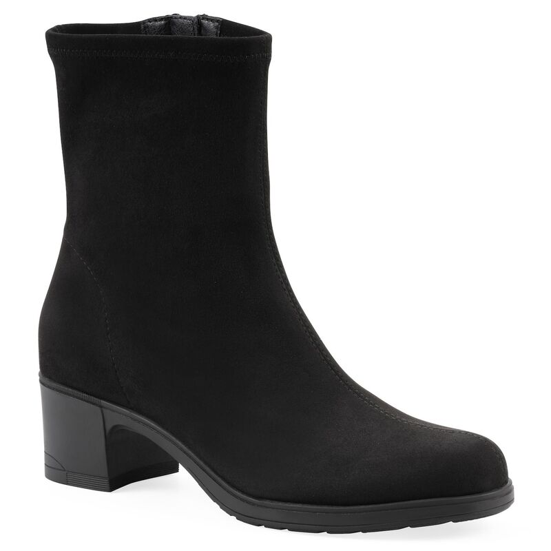 クリフバイホワイトマウンテン レディース シューズ ブーツ・レインブーツ アンクル ヒール Cliffs by White Mountain Huda Women Block Heel Ankle Boots Black Fabric ブラック