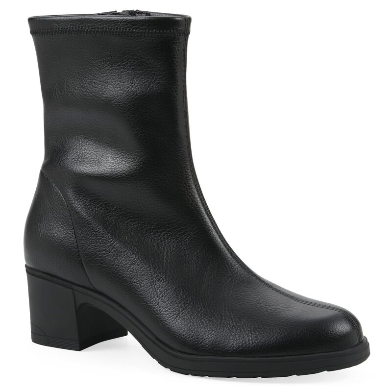 クリフバイホワイトマウンテン レディース シューズ ブーツ・レインブーツ アンクル ヒール Cliffs by White Mountain Huda Women Block Heel Ankle Boots Black Smooth ブラック