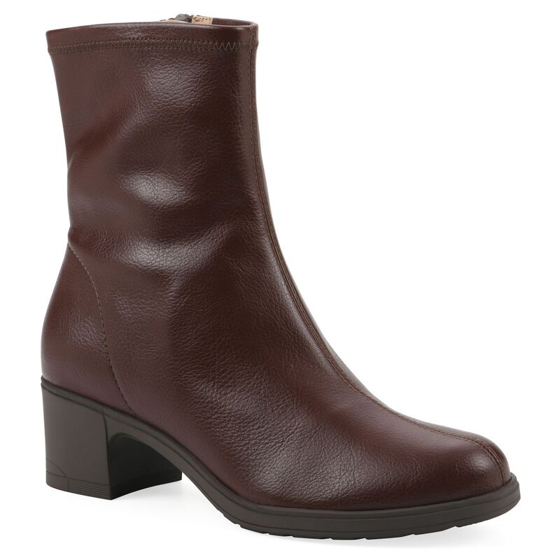 クリフバイホワイトマウンテン レディース シューズ ブーツ・レインブーツ アンクル ヒール Cliffs by White Mountain Huda Women Block Heel Ankle Boots Brown Smooth ブラウン