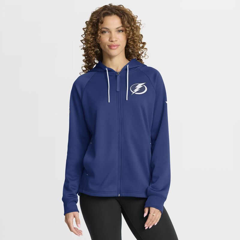 ファナティクス レディース アウター ジャケット・ブルゾン パーカー Women Fanatics Blue Tampa Bay Lightning Authentic Pro Rink Raglan Full-Zip Hoodie Lgh Blue ブルー