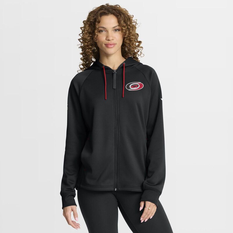 ファナティクス レディース アウター ジャケット・ブルゾン パーカー Women Fanatics Black Carolina Hurricanes Authentic Pro Rink Raglan Full-Zip Hoodie Hur Black ブラック