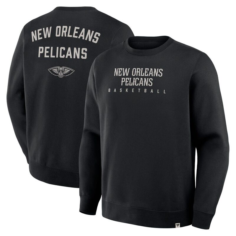 ファナティクス メンズ トップス Tシャツ スウェット Men's Fanatics Black New Orleans Pelicans Crossover Collection Defensive Rotation Drill Premium Pullover Sweatshirt Nor Black ブラック
