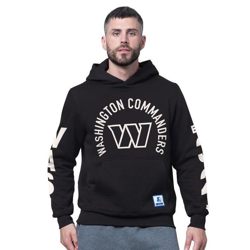 スターター メンズ トップス Tシャツ スウェット フリース パーカー Men'starter Black Washington Commanders Handoffleece Hoodie Sweatshirt Wft Black ブラック