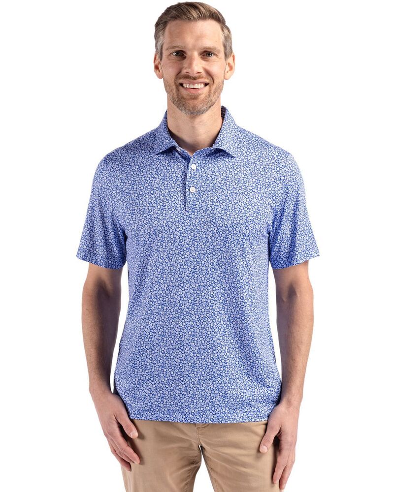 カッターアンドバック メンズ トップス Tシャツ ポロシャツ プリント Cutter & Buck Pike Flora Print Mens Polo Chelan｜ReVida 店