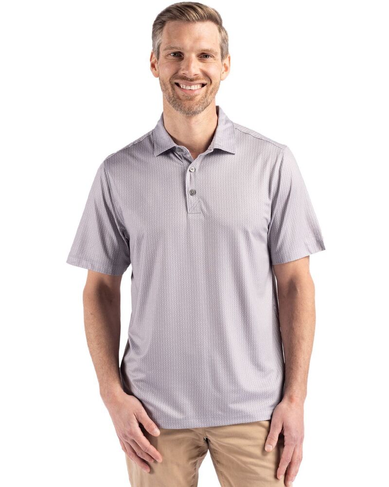 カッターアンドバック メンズ トップス Tシャツ ポロシャツ プリント Cutter & Buck Pike Shadow Check Print Recycled Mens Polo Polished チェック
