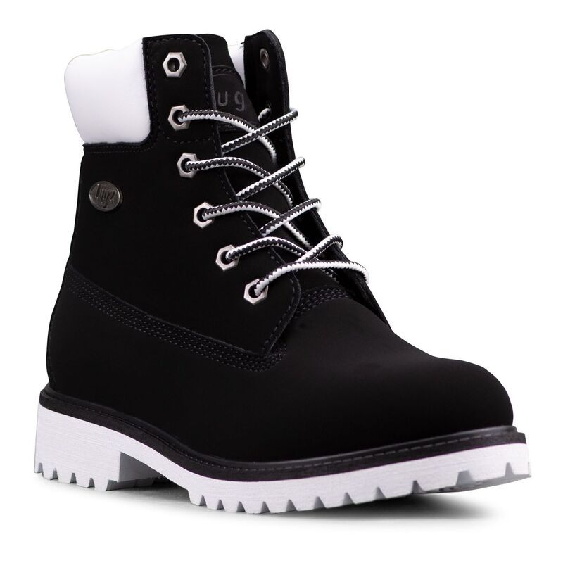 ラグズ レディース シューズ ブーツ・レインブーツ アンクル Lugz Convoy Women Ankle Boots Black White ホワイト
