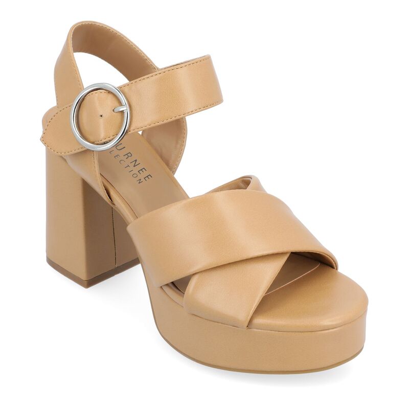 ジュルネ コレクション レディース シューズ サンダル ヒール Journee Collection Akeely Tru Comfort Foam Women's Heeled Sandals Tan タン