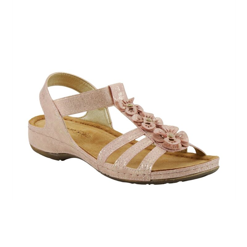 発条足取り レディース シューズ サンダル Flexus by Spring Step Adede Women\u0027s T-Strap Sandals Champagne 三鞭酒