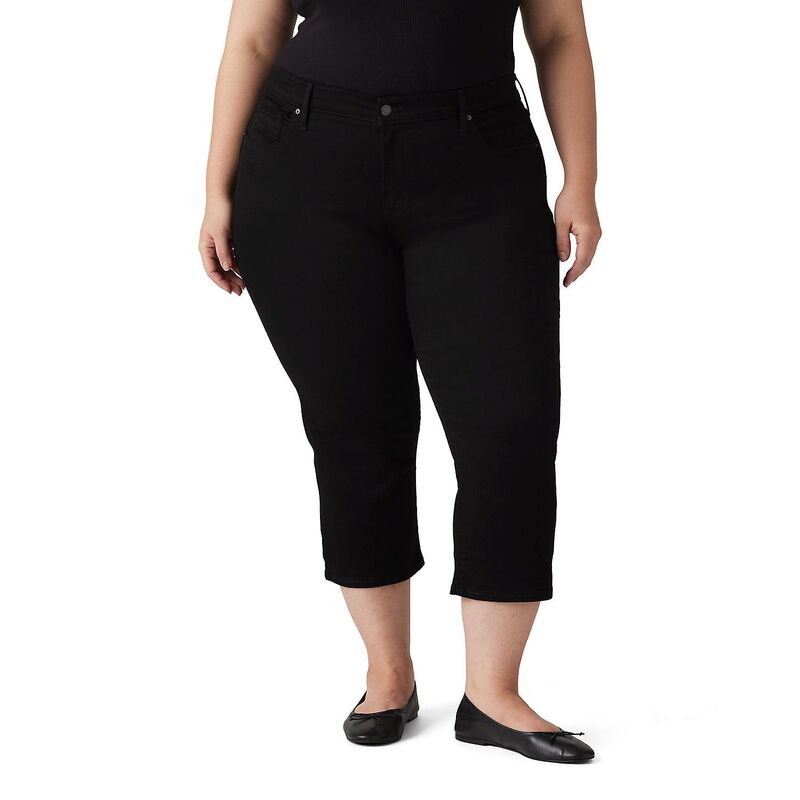 リーバイス レディース ボトムス カジュアルパンツ プラスサイズ キャップ Plusize Levi's 311 Shaping Capris Black ブラック｜ReVida 店 9,610円