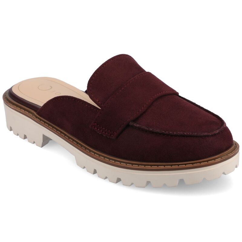 ジャーニー レディース シューズ サンダル Journee Miycah Women's Mule Flats Oxblood オックスブラッド画像