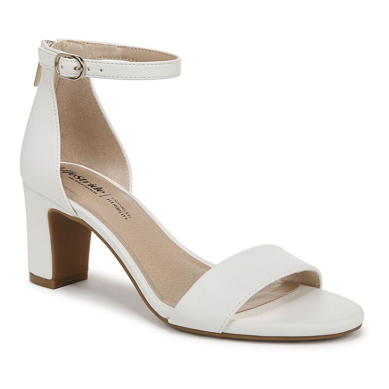 ライフストライド レディース シューズ パンプス アンクル LifeStride Florence Women Ankle Strapumps White ホワイト