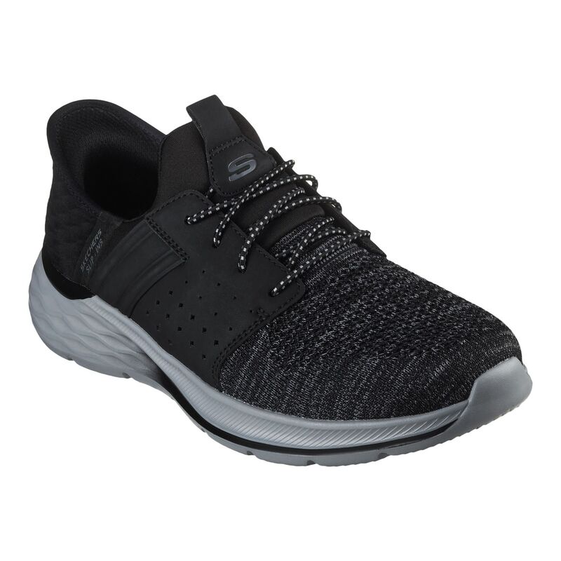 スケッチャーズ メンズ シューズ オックスフォード 伸び伸びする相応う Skechers Hands Free Slip-ins Relaxed Fit Garner Newick Men\u0027shoes Black 黒いこと 靴-メンズ靴-その他