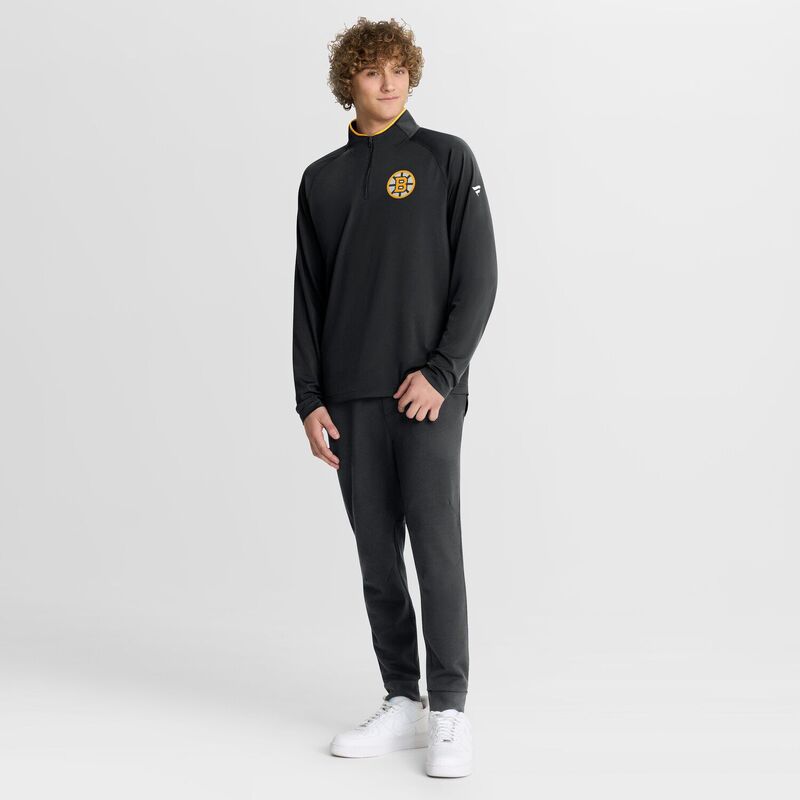 ファナティクス メンズ トップス Tシャツ Men's Fanatics Black Boston Bruins Authentic Pro Rink Training Quarter-Zipullover Bsblack ブラック｜ReVida 店