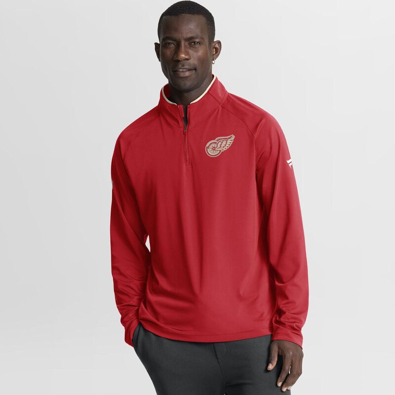 ファナティクス メンズ トップス Tシャツ Men's Fanatics Redetroit Red Wings Authentic Pro Rink Training Centennial Raglan Quarter-Zipulloverdw Red レッド|ReVida 店