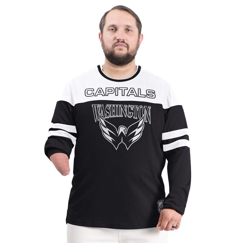 カール バンクス メンズ トップス Tシャツ キャップ 長袖 Men's G-III Sports by Carl Banks Black Washington Capitals Adaptive Wear Outlast Durene Long-Sleeve T-Shirt Cap Black ブラック